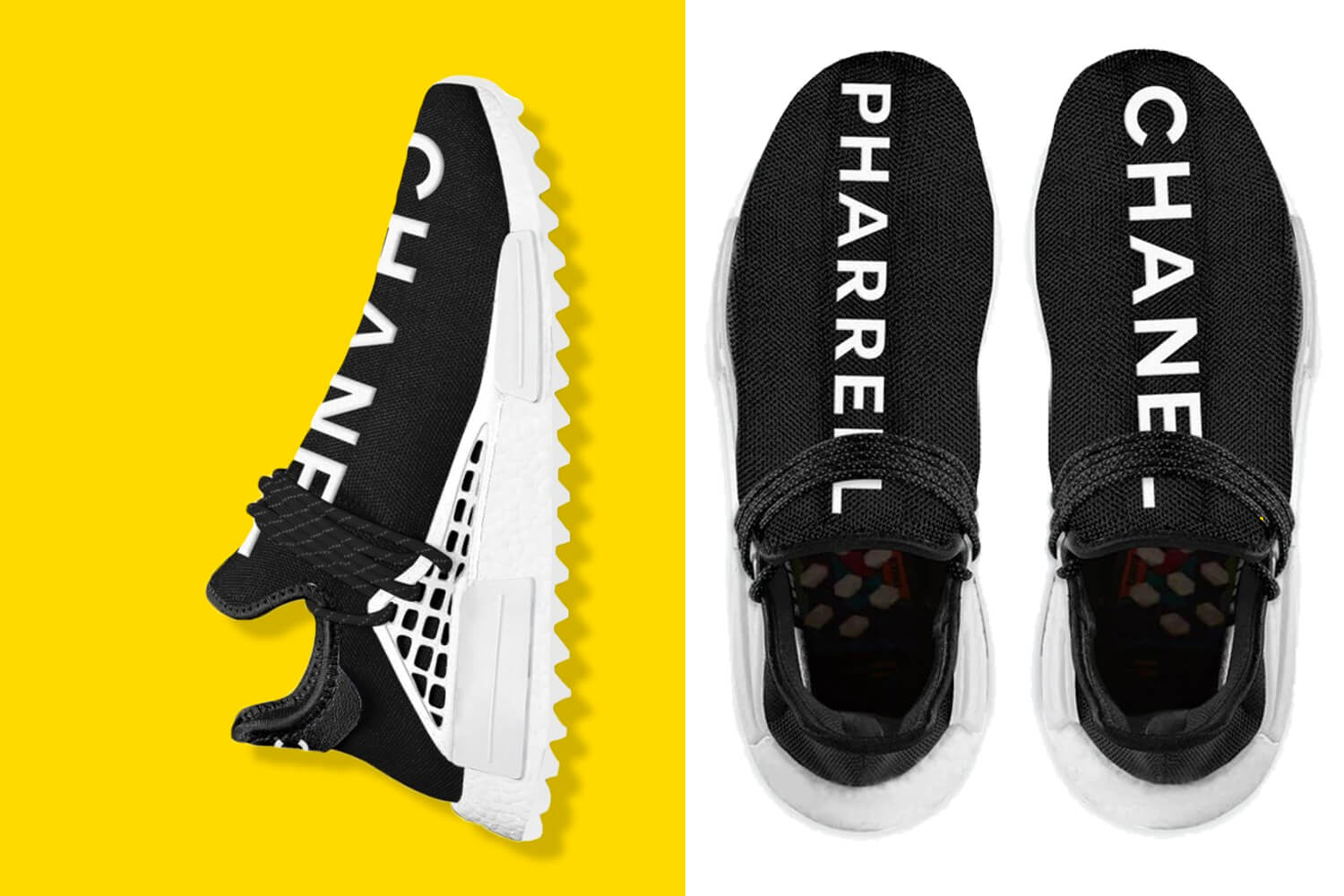 Chanel x Pharrell x Adidas NMD sneakers 