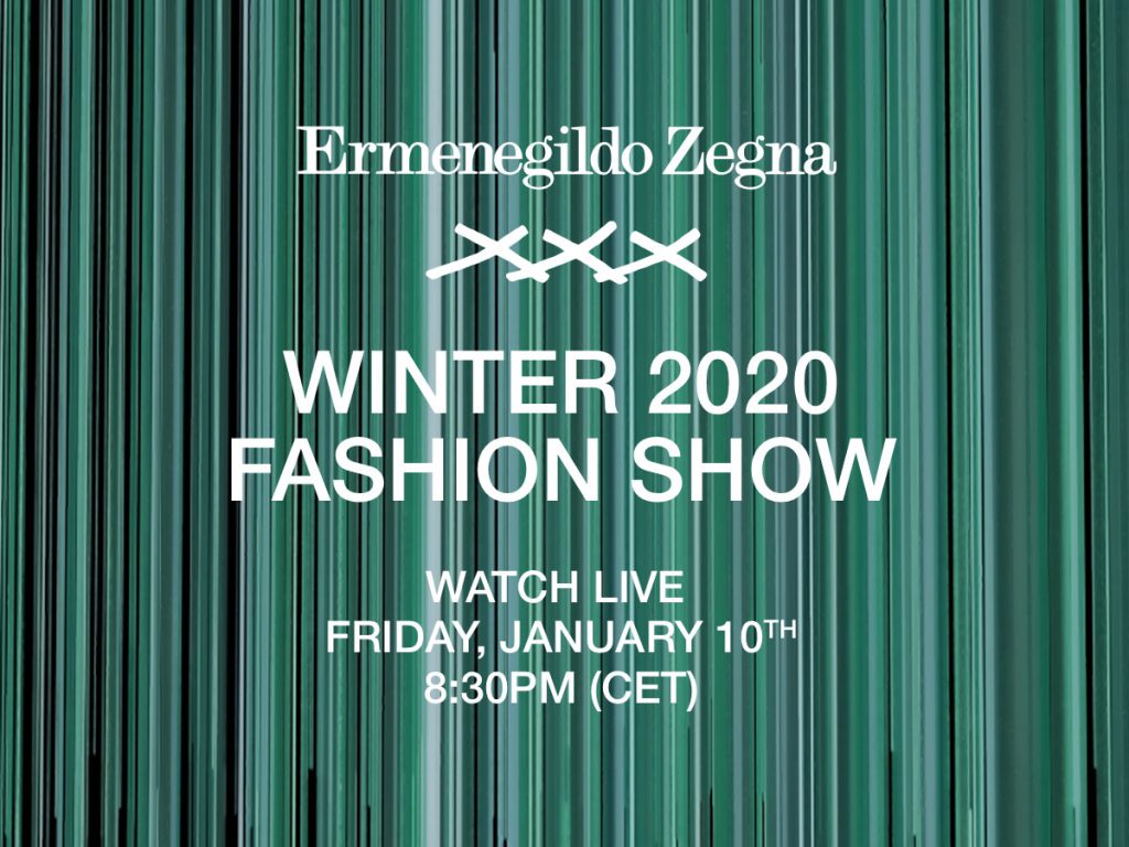 LIVE: Ermenegildo Zegna XXX Winter 2020 LIVE: Ermenegildo Zegna XXX Winter 2020