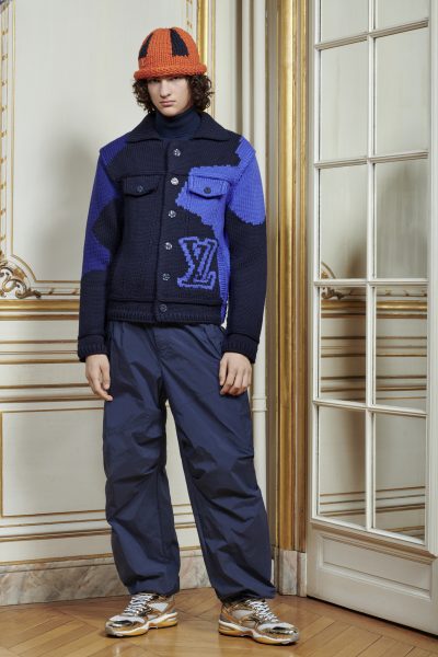 Louis Vuitton, Sweaters, Louis Vuitton Blue Intarsia Pullover