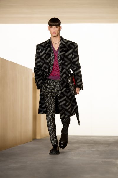 New La Greca monogram bowed at Versace's A/W21 show - Men's Folio