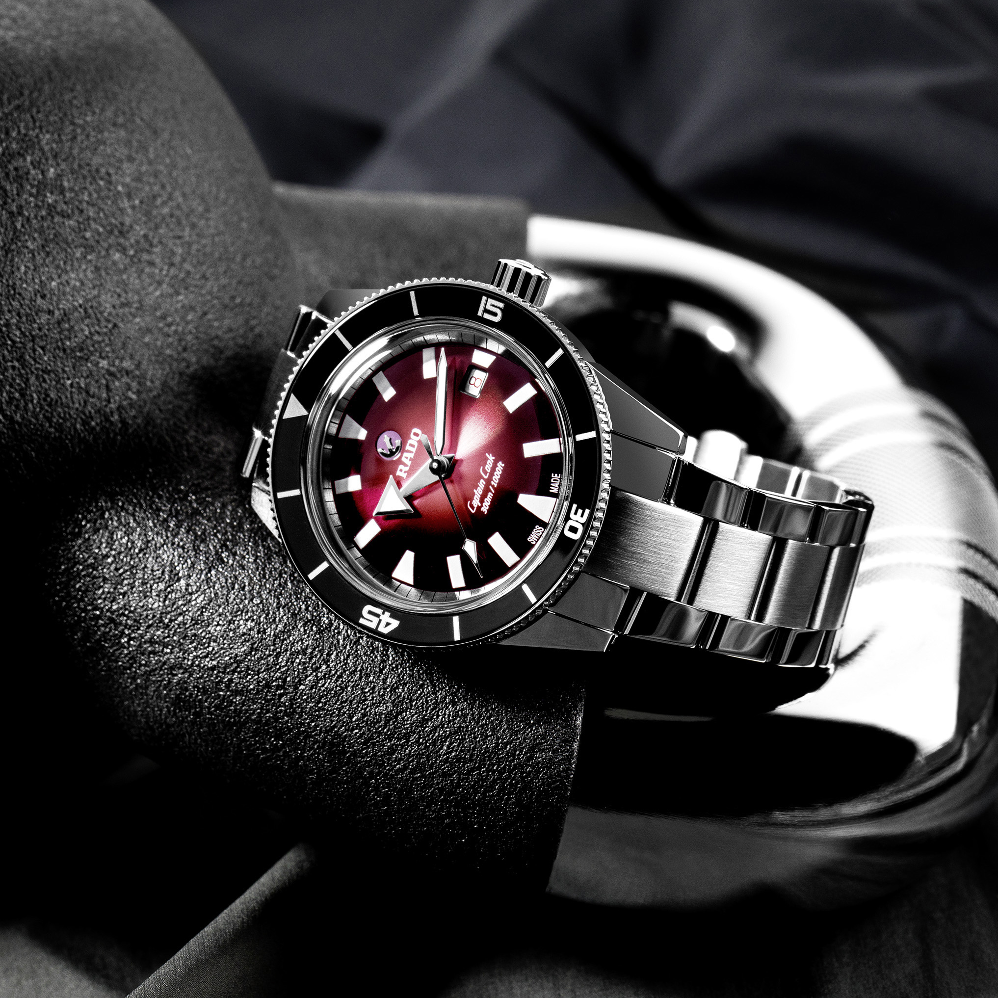 Rado Infuses the Captain Cook And True Secret Automatic With An Irresistible Red