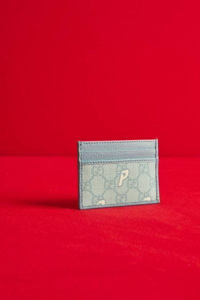 Palace x Gucci GG-P Supreme Card Case Pale Blue in GG Supreme Canvas - US