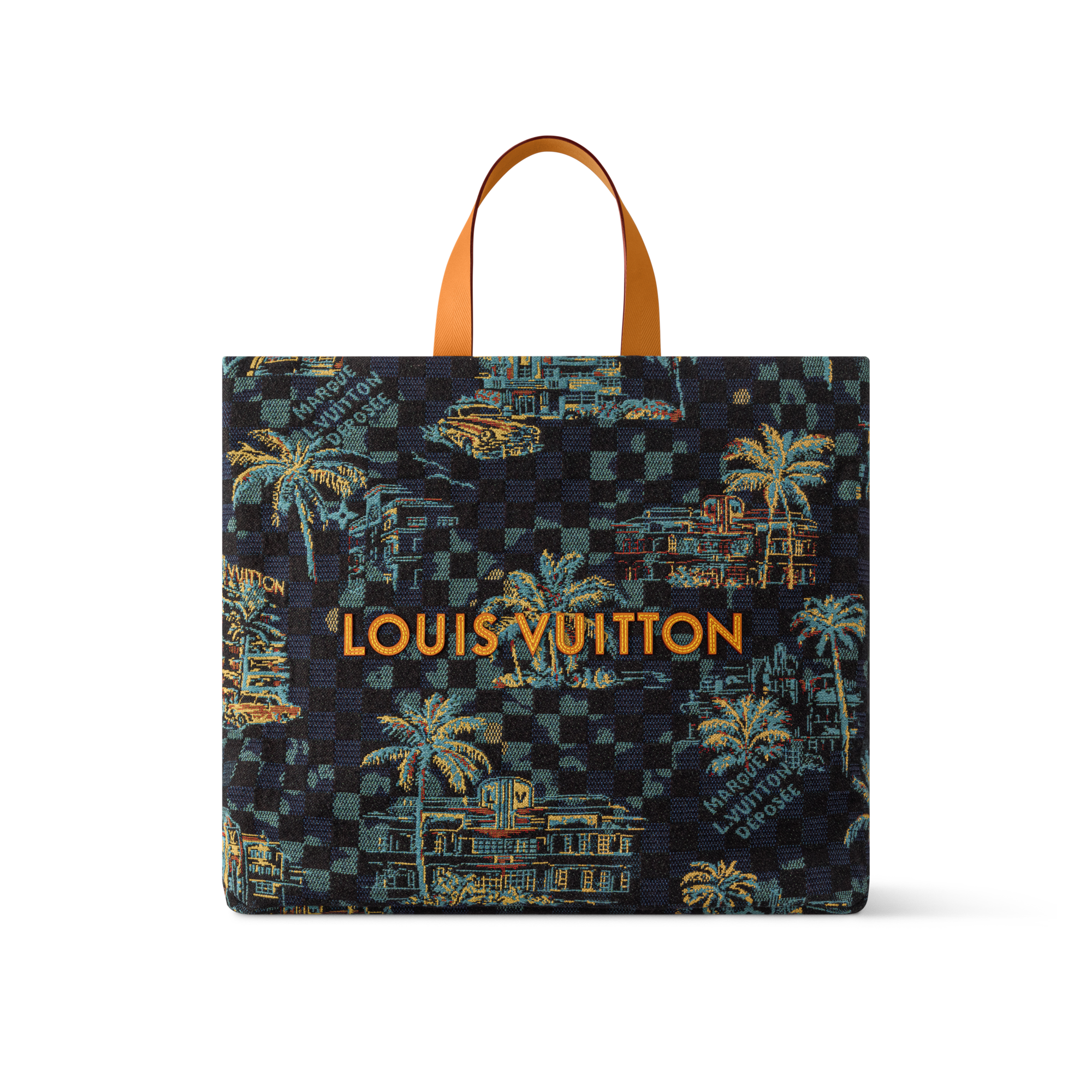 LOUIS VUITTON DAMIER PALM TREES SHOPPER TOTE 